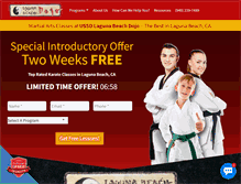Tablet Screenshot of lagunabeachkarate.com